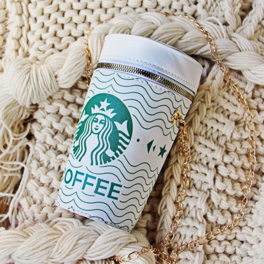 Cozy Coffee Date Purse Tote Bag Fall Starbucks